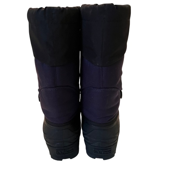 LL Bean Kids Snow Boots Black/purple Winter Cold Weather Insulated Buckle‎ - Picture 14 of 16